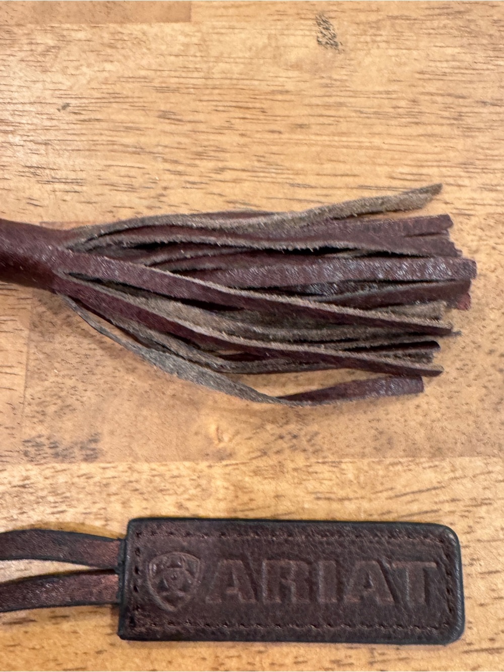 Ariat Sheridan Brown Woven Wool Clutch Southwestern Leather Wallet Fringe Tassel - Picture 3 of 8
